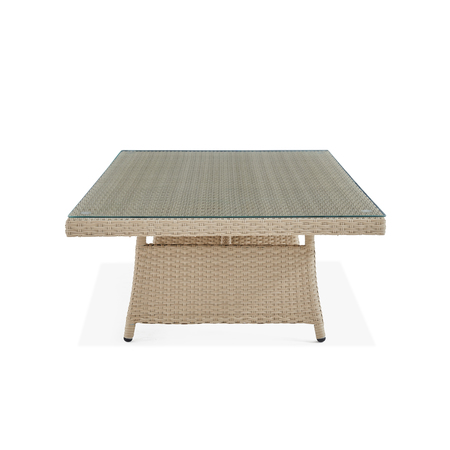 Alaterre Furniture Canaan All-Weather Wicker Outdoor 57"L Coffee Table AWWC06CC